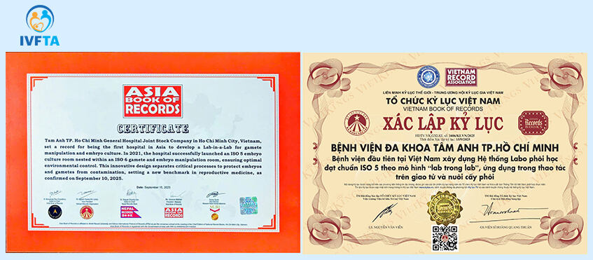 Bệnh viện Đa khoa Tâm Anh TPHCM chính thức xác lập kỷ lục “kép” bao gồm kỷ lục châu Á và kỷ lục Việt Nam cho hệ thống Lab phôi học trong thụ tinh ống nghiệm Bệnh viện Đa khoa Tâm Anh TPHCM chính thức xác lập kỷ lục “kép” bao gồm kỷ lục châu Á và kỷ lục Việt Nam cho hệ thống Lab phôi học trong thụ tinh ống nghiệm