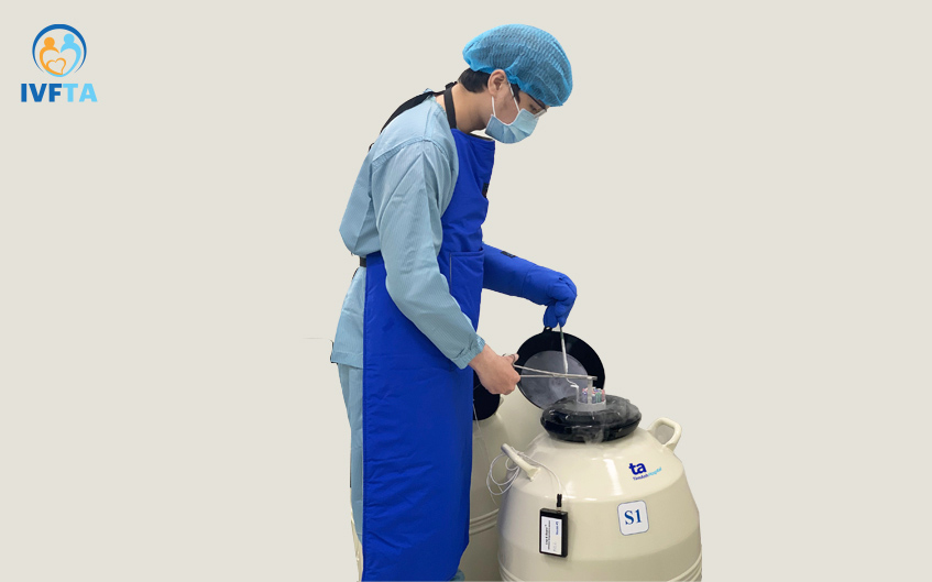 Hình ảnh trữ phôi đông lạnh tại Bệnh viện Tâm Anh
