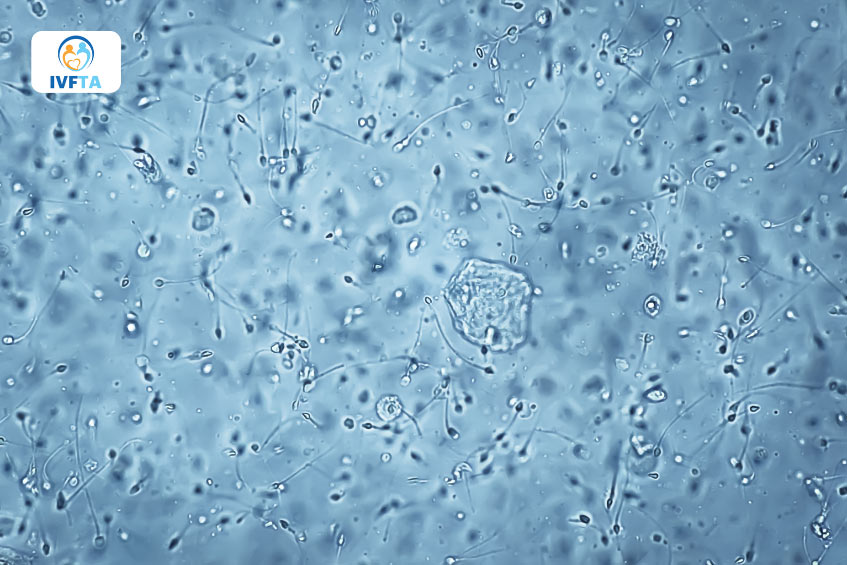 Hình ảnh tinh trùng kém di động trên kính hiển vi Hình ảnh tinh trùng kém di động trên kính hiển vi