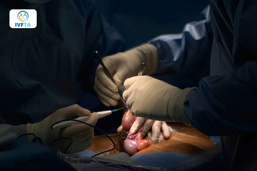 Hình ảnh cắt bỏ tinh hoàn trong phẫu thuật