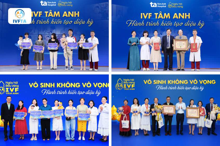 Hàng chục Sổ tiết kiệm Bầu vàng đã trao đến ba mẹ có bài chia sẻ xuất sắc trong chương trình “Điều kỳ diệu của Ba Mẹ”. Đặc biệt, Ngày hội Bầu vàng được Hội kỷ lục Việt Nam ghi nhận là sự kiện quy tụ nhiều em bé sinh ra nhờ kỹ thuật hỗ trợ sinh sản nhất Hàng chục Sổ tiết kiệm Bầu vàng đã trao đến ba mẹ có bài chia sẻ xuất sắc trong chương trình “Điều kỳ diệu của Ba Mẹ”. Đặc biệt, Ngày hội Bầu vàng được Hội kỷ lục Việt Nam ghi nhận là sự kiện quy tụ nhiều em bé sinh ra nhờ kỹ thuật hỗ trợ sinh sản nhất