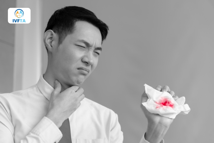 Ho kéo dài không giảm, ho ra máu là những biểu hiệu ung thư ở tinh hoàn đã di căn đến phổi