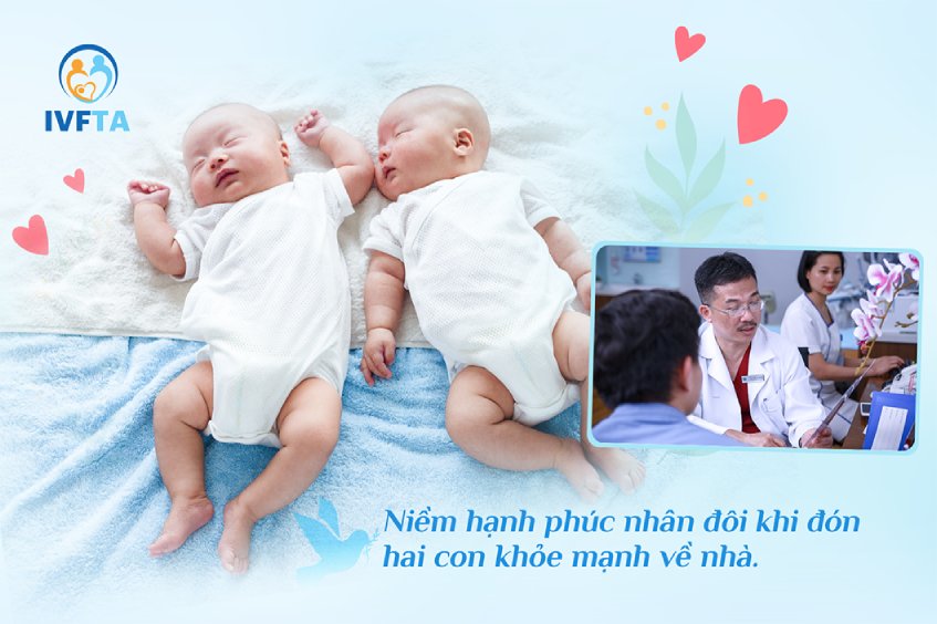 Vợ chồng anh Park vỡ òa hạnh phúc khi nhận tin chị Hiền đã đậu song thai