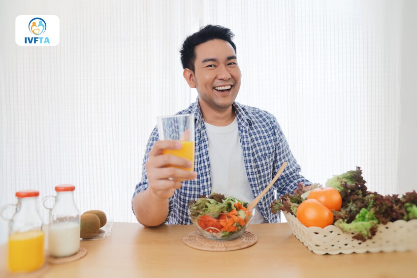 Chế độ ăn uống lành mạnh và cân bằng dinh dưỡng hỗ trợ quá trình điều trị và hồi phục nang mào tinh hoàn