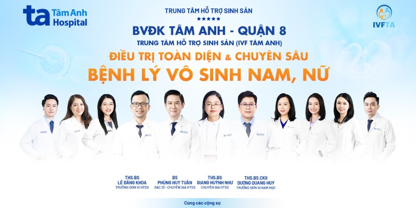 Đội ngũ chuyên gia bác sĩ tại IVF Tâm Anh Quận 8