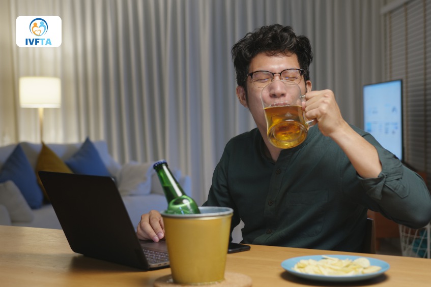 Nam giới có thói quen uống rượu bia thường xuyên có thể làm giảm số lượng và chất lượng tinh trùng