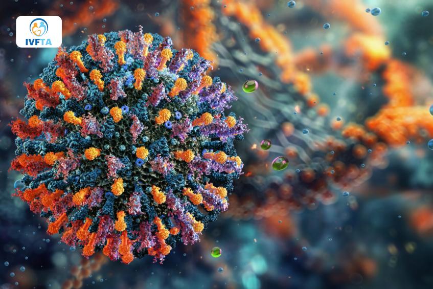 Minh họa hình ảnh Mumps virus gây ra căn bệnh truyền nhiễm này