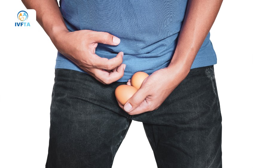 Cục cứng ở bìu có thể gây sưng đau, căng tức, nặng nề ở bìu