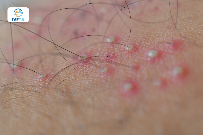 Mụn đầu trắng ở tinh hoàn là dạng mụn do bít tắc lỗ chân lông Mụn đầu trắng ở tinh hoàn là dạng mụn do bít tắc lỗ chân lông