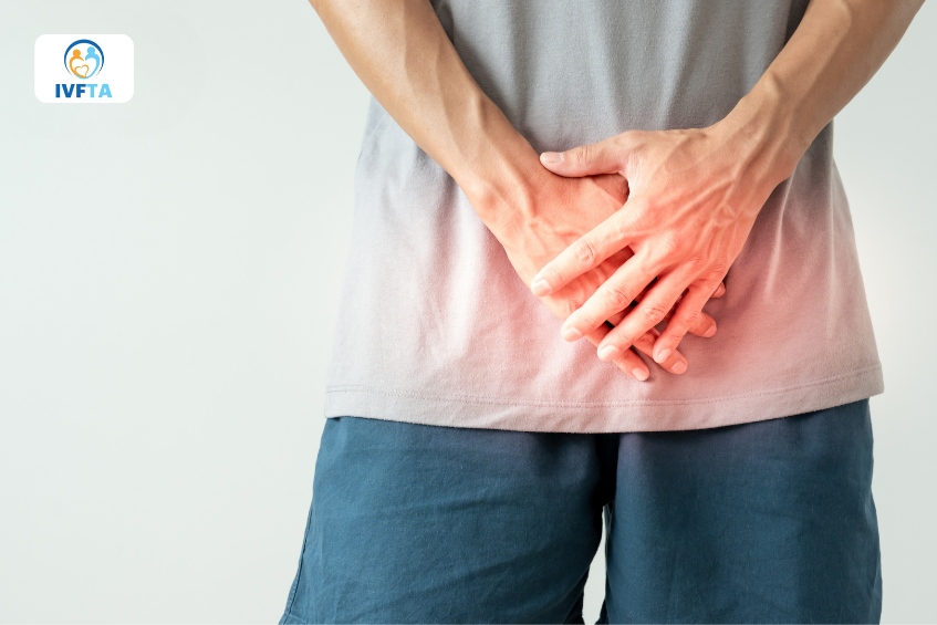 tinh hoàn nổi mụn cứng có thể gây khó chịu cho nam giới