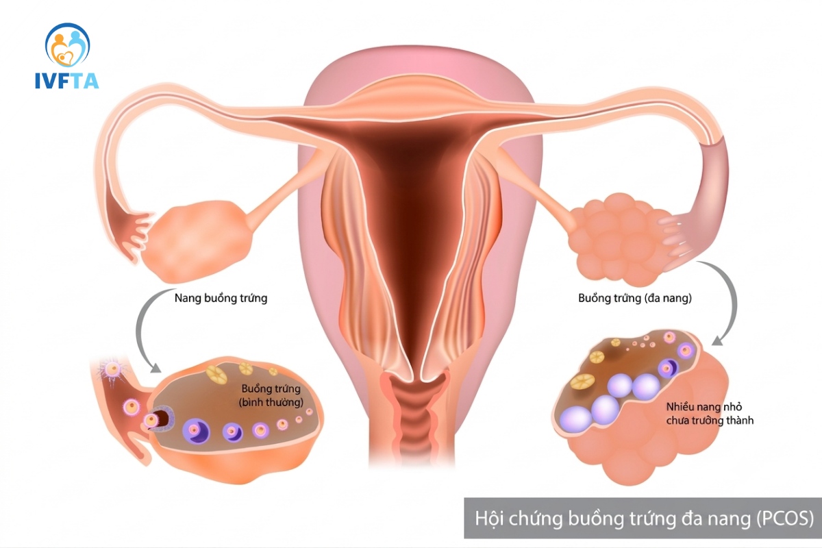 ảnh minh họa tình trạng buồng trứng đa nang ảnh minh họa tình trạng buồng trứng đa nang