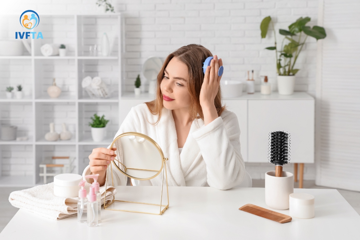 chăm sóc tóc và da đầu ngăn ngừa rụng tóc nhiều do pcos